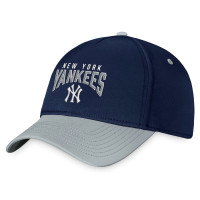 Adult Men's New York Yankees Baseball Stacked Logo Flex Hat - Navy/Gray Adult Men's New York Yankees Baseball Stacked Logo Flex Hat - Navy/Gray