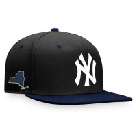 Adult Men's New York Yankees Baseball State Side Two-Tone Snapback Hat - Black/Navy