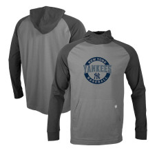 Adult Men's New York Yankees Levelwear Uproar Farm Team Pullover baseball Hoodie - Steel/Charcoal Adult Men's New York Yankees Levelwear Uproar Farm Team Pullover baseball Hoodie - Steel/Charcoal