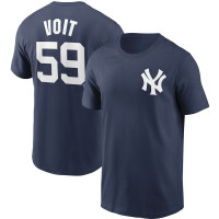 Adult Men's New York Yankees Name & Number baseball T-shirt - Navy