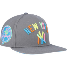 Adult Men's New York Yankees Pro Standard Washed Neon Snapback Hat - Gray