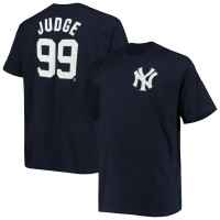 Adult Men's Aaron Judge New York Yankees Big & Tall Name & Number baseball T-shirt - Navy