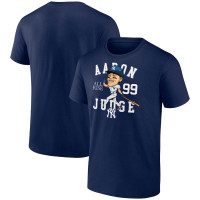 Adult Men's Aaron Judge New York Yankees Baseball Caricature baseball T-shirt - Navy