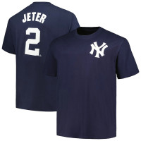 Adult Men's Derek Jeter New York Yankees Big & Tall Name & Number baseball T-shirt - Navy Adult Men's Derek Jeter New York Yankees Big & Tall Name & Number baseball T-shirt - Navy