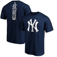 Adult Men's Giancarlo Stanton New York Yankees Baseball Playmaker Name & Number baseball T-shirt - Navy