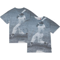 Adult Men's Mickey Mantle New York Yankees Mitchell & Ness Cooperstown Collection Highlight Sublimated Player Graphic baseball T-shirt Adult Men's Mickey Mantle New York Yankees Mitchell & Ness Cooperstown Collection Highlight Sublimated Player Graphic baseball T-shirt