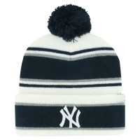 Youth Boys New York Yankees '47 Stripling Cuffed Knit Hat with Pom - White/Navy