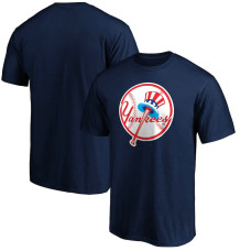 Adult Men's New York Yankees Baseball Cooperstown Collection Forbes Team Logo baseball T-shirt - Navy