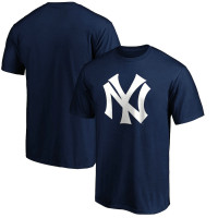 Adult Men's New York Yankees Baseball Cooperstown Collection Huntington Logo baseball T-shirt - Navy