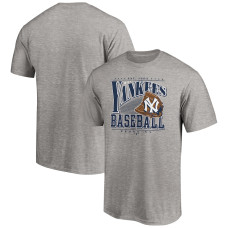 Adult Men's New York Yankees Baseball Cooperstown Collection Winning Time baseball T-shirt - Heather Gray