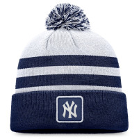 Adult Men's New York Yankees Baseball Cuffed Knit Hat with Pom - Gray