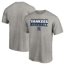 Adult Men's New York Yankees Baseball Gain Ground baseball T-shirt - Heather Gray Adult Men's New York Yankees Baseball Gain Ground baseball T-shirt - Heather Gray