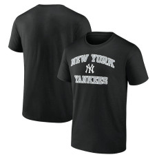 Adult Men's New York Yankees Baseball Heart and Soul baseball T-shirt - Black Adult Men's New York Yankees Baseball Heart and Soul baseball T-shirt - Black