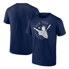 Adult Men's New York Yankees Baseball Hometown Collection Liberty Point baseball T-shirt - Navy Adult Men's New York Yankees Baseball Hometown Collection Liberty Point baseball T-shirt - Navy