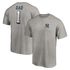 Adult Men's New York Yankees Baseball Number One Dad baseball T-shirt - Heather Gray Adult Men's New York Yankees Baseball Number One Dad baseball T-shirt - Heather Gray