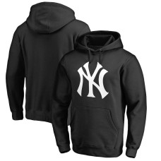 Adult Men's New York Yankees Baseball Official Logo Fitted Pullover baseball Hoodie - Black