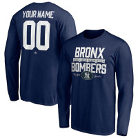 Customize Men's New York Yankees Baseball Hometown Legend Long Sleeve baseball T-shirt - Navy