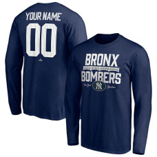 Customize Men's New York Yankees Baseball Hometown Legend Long Sleeve baseball T-shirt - Navy