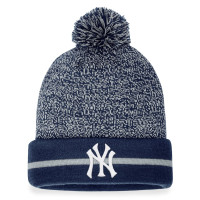 Adult Men's New York Yankees Baseball Space-Dye Cuffed Knit Hat with Pom - Navy/Gray