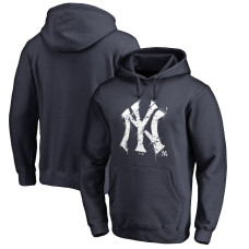 Adult Men's New York Yankees Baseball Splatter Logo Pullover baseball Hoodie - Navy