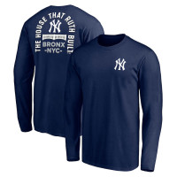 Adult Men's New York Yankees Baseball Team Hometown Collection Ruth's House Long Sleeve baseball T-shirt - Navy