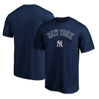 Adult Men's New York Yankees Baseball Team Lock Up Wordmark baseball T-shirt - Navy