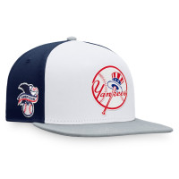 Adult Men's New York Yankees Baseball Tri-Tone Snapback Hat - White/Gray