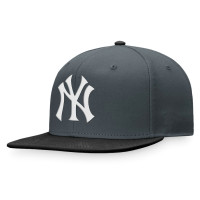 Adult Men's New York Yankees Baseball Two-Tone Patch Snapback Hat - Charcoal