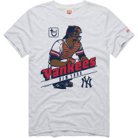 Adult Men's New York Yankees Homage x Topps Tri-Blend baseball T-shirt - Ash Adult Men's New York Yankees Homage x Topps Tri-Blend baseball T-shirt - Ash