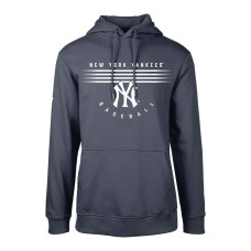Adult Men's New York Yankees Levelwear Podium Box Score Pullover baseball Hoodie - Navy