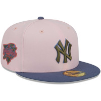 Adult Men's New York Yankees New Era Olive Undervisor 59FIFTY Fitted Hat - Pink/Blue Adult Men's New York Yankees New Era Olive Undervisor 59FIFTY Fitted Hat - Pink/Blue