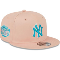 Adult Men's New York Yankees New Era Sky Aqua Undervisor 9FIFTY Snapback Hat - Pink