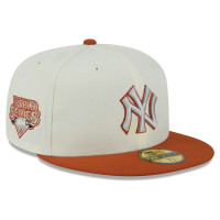 Adult Men's New York Yankees New Era 59FIFTY Fitted Hat - Cream/Orange Adult Men's New York Yankees New Era 59FIFTY Fitted Hat - Cream/Orange