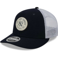 Adult Men's New York Yankees New Era Circle Trucker Low Profile 9FIFTY Snapback Hat - Navy