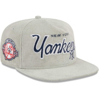 Adult Men's New York Yankees New Era Corduroy Golfer Adjustable Hat - Gray