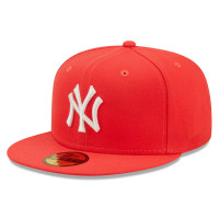 Adult Men's New York Yankees New Era Lava Highlighter Logo 59FIFTY Fitted Hat - Red