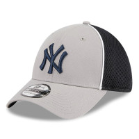 Adult Men's New York Yankees New Era Pipe 39THIRTY Flex Hat - Gray