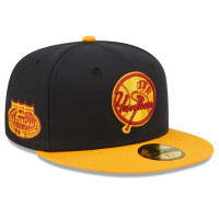 Adult Men's New York Yankees New Era Primary Logo 59FIFTY Fitted Hat - Navy/Gold Adult Men's New York Yankees New Era Primary Logo 59FIFTY Fitted Hat - Navy/Gold