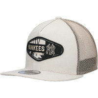 Adult Men's New York Yankees New Era Retro Beachin' Patch A-Frame Trucker 9FIFTY Snapback Hat - Natural Adult Men's New York Yankees New Era Retro Beachin' Patch A-Frame Trucker 9FIFTY Snapback Hat - Natural