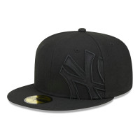Adult Men's New York Yankees New Era Satin Peek 59FIFTY Fitted Hat - Black