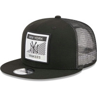 Adult Men's New York Yankees New Era Scratch Squared Trucker 9FIFTY Snapback Hat - Black