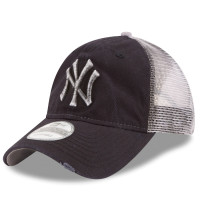 Adult Men's New York Yankees New Era Team Rustic 9TWENTY Trucker Adjustable Hat - Navy