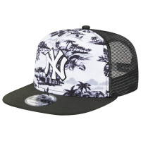 Adult Men's New York Yankees New Era Vacay 2.0 A-Frame Trucker 9FIFTY Snapback Hat - White/Black Adult Men's New York Yankees New Era Vacay 2.0 A-Frame Trucker 9FIFTY Snapback Hat - White/Black