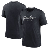Adult Men's New York Yankees Authentic Collection Early Work Tri-Blend Performance baseball T-shirt - Heather Charcoal