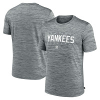 Adult Men's New York Yankees Authentic Collection Velocity Performance Practice baseball T-shirt - Heather Gray