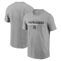 Adult Men's New York Yankees Team Engineered Performance baseball T-shirt - Heather Gray