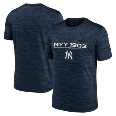 Adult Men's New York Yankees Wordmark Velocity Performance baseball T-shirt - Navy
