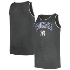 Adult Men's New York Yankees Profile Big & Tall Arch Over Logo Tank Top - Heather Charcoal