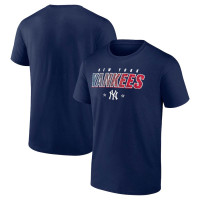Adult Men's New York Yankees Starry Banner baseball T-shirt - Navy