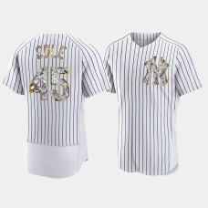 New York Yankees #45 Gerrit Cole Mens Diamond Edition Jersey - White New York Yankees #45 Gerrit Cole Mens Diamond Edition Jersey - White